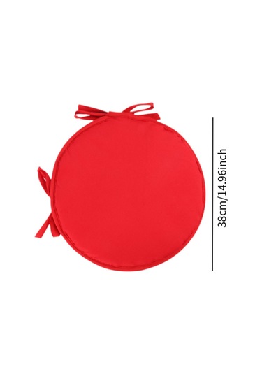 Suntek Yuvarlak Sandalye Yastık Zemini Pouf Mat Kırmızı-38-cm Kırmızı 38 Cm