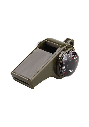 Pusulalı  Termometreli  Düdük Haki