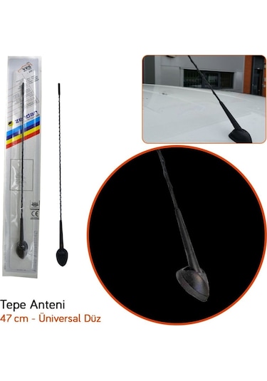 Markaonbir Zendar Y-235V Tepe Anteni Üniversal Düz 47 Cm (Fiber Tel) Br00250