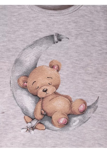 Mami-kids Uzun Kollu Yenidoğan Bebek Pijaması 100023471 Gri