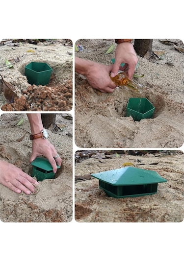 Gajeena 10 Adet Yeşil Plastik Bahçe Salyangoz Tutucu, Ekşi Mantar Ve Salyangozları Koruma, Çevre Dostu Ve Kullanıması Kolay, 20-50 M² Uygulanabilir