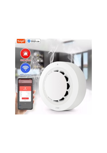 Anjiexun Tuya Wifi Duman Alarmı Duman Dedektörü Duman Evi Yangın Alarmı
