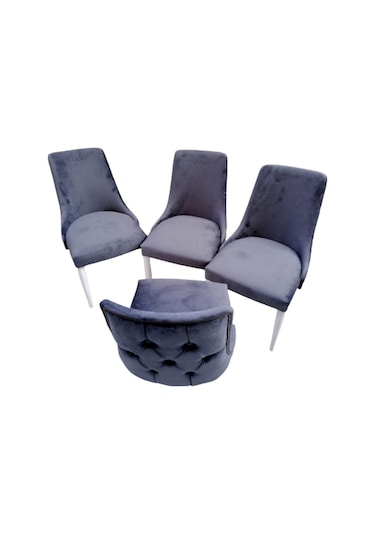 Bengimobilya Sandalye Papel Model Kayın Torna Retro Ayak Babyfac Antrasit Kapi