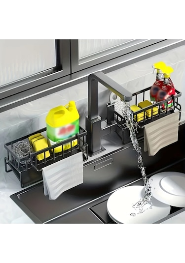 Dashanshop Beyaz Tezgah Altı Rafı - Dayanıklı Lavabo Organizatörü Ve Süngerlik beyaz