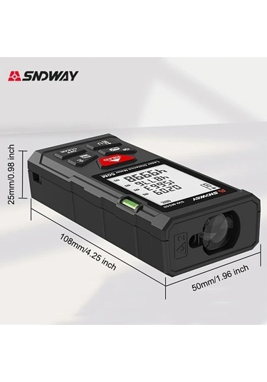 Besthome1 Dream011 Snwy Lazer Ölçer 100m 328.08 Fit Ekran Baloncuk Seviyesi Sürekli Ölçüm Profesyonel