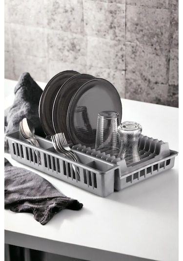 Tezgah Üstü Katlanır Bulaşıklık - Tabaklık - Kurutmalık Bulaşık Düzenleyicisi