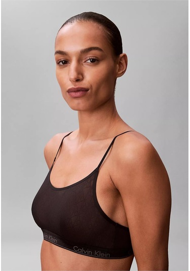 Calvin Klein Kadın Slim Fit Dokuma Kumaş Mini Siyah Büstiyer-14730