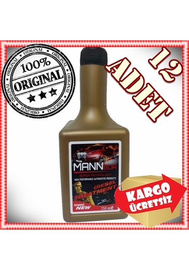 Mannbor Boron Teknoloji Dizel Mazot Yakıt Katkısı 250Ml x12 Adet
