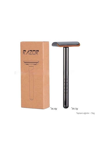 Erkek Eski Moda Tıraş Makinesi Yağlama Çubuğu Tıraş Makinesi Manuel Tıraş Bıçağı Sakal Bıçak Tutucu Çift Taraflı Bıçak Tipi Tıraş Makinesi 03t/caz Siyah