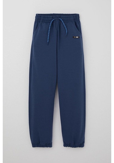 Breeze Erkek Çocuk Eşofman Altı Bağcık Aksesuarlı Arma Detaylı 4-8 Yaş, İndigo Indigo