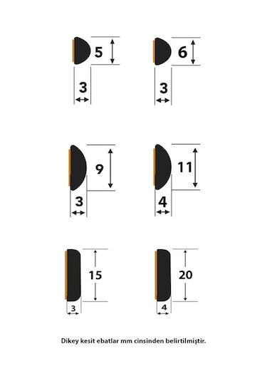 Piano Black 20 Mm Nikelaj Şerit 5 M