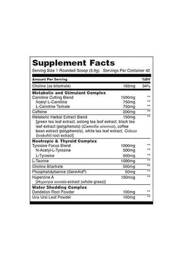Universal Animal Cuts Ripped Powder Fat Burner 248 G