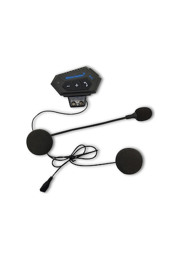 Gajeena Motorsiklet Kaskı İçin Bluetooth Kulaklık - Kablosuz Konuşma, Müzik Kontrolü, Uzun Pil Ömrü, Siyah Renk