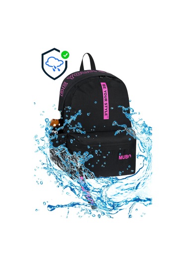 Geniş Hacimli Günlük Ve Okul Kullanımına Uygun Unisex Siyah Fuşya Sırt Çantası Pwcnt005 Siyah Fuşya