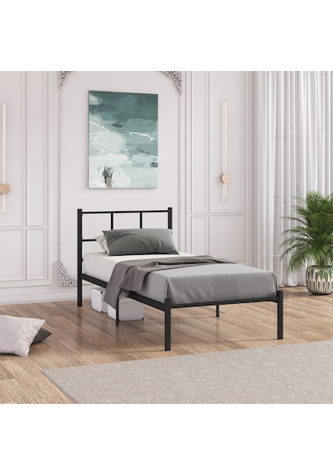 Cemre Metal Karyola 90 x 190 CM Siyah
