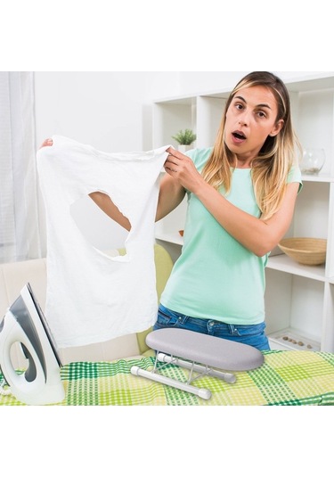 Pazly Geniş Masa Üstü Ütü Tahtası Demir Ekstra Geniş Tezgah Ütü Yaka Boyun Çizgileri Çok Renkli