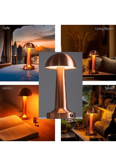 Cata CT-8430 Retro Bakır Dokunmatik Şarjlı Led Masa Lambası