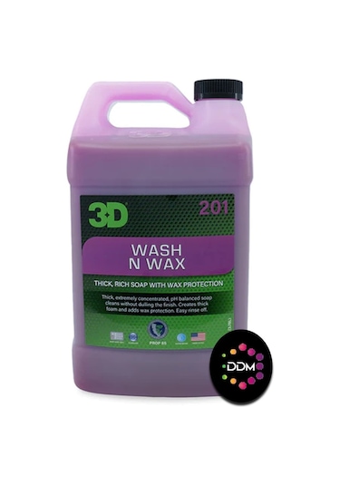 3D Wash N Wax Cilalı Oto Yıkama Şampuanı 1/128 Konsantre 3,79 Lt