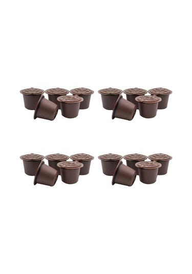 Metabagua Makineler Için 20 Adet Paslanmaz Çelik Filtre Yeniden Kullanılabilir Kahve Kapsülleri Yı06xm Siyah