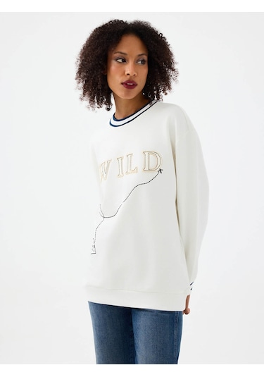 Loft Beyaz Kadın Sweatshirt Lf2040718 Beyaz