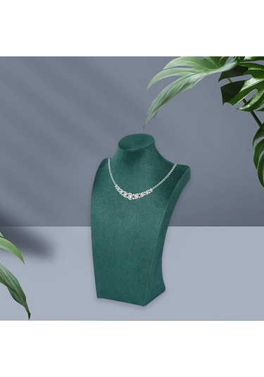 Trendooze Yeşil Vitrin Styleb-24cm Showroom Organizatörü Mücevher Koyu Kolye Göğüs Göğüs Depolama 24cm Hk