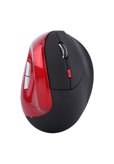Kablosuz Optik Dikey Oyun Faresi, Profesyoneller İçin Şarj Edilebilir Oyun Faresi, Kırmızı