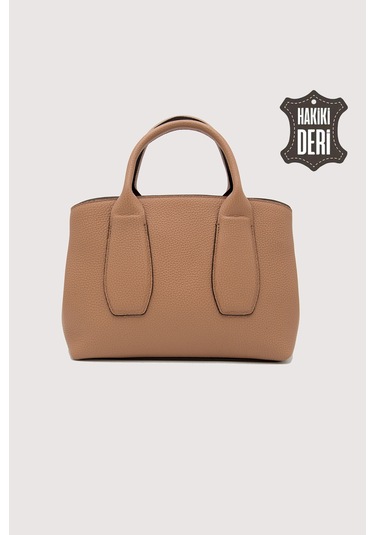 Hakiki Deri Kadın El Çantası Taba Smr9226 Taba