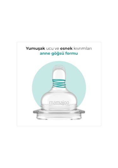 Mamajoo Silver Anti-kolik Biberon 250 Ml, 6 Ay+, Orta Akışlı