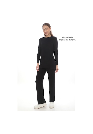 Penyebizden Extra Yumuşak Uzun Viskon Pantolon Home&outdoor-siyah