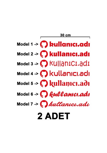 2 Adet Github Kullanıcı Adı Sticker - Github Sticker - Github Logo ...