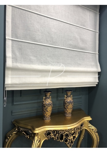 Katlamalı Keten Tül Perde 1. Kalite Foldet Keten Kumaş Mekanizmalı Tül