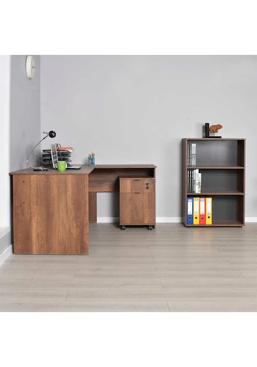 Adoremobilya Rio Ofis L Masa - Oslo Ceviz