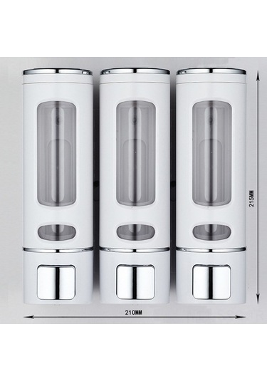 Ulzyvf 3 Başlı 400ml Duş Jeli Dispanseri - Dayanıklı Pratik Banyo Aksesuarı Beyaz Beyaz