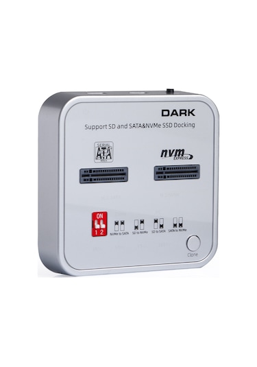 Dark M2 SSD Disk İstasyonu Klon ve SD Kart Destekli