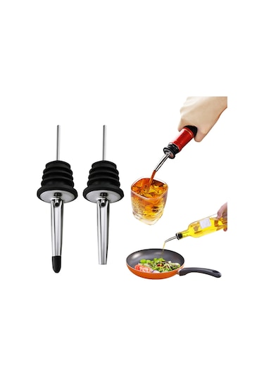 Ranyeek 304 Paslanmaz Çelik Şarap/yağ Döşatıcı, Sıvı Akış Kontrolü, Kauçuk Mantar Tıkanıklığı, Bar Ve Mutfak Aleti, Kapağısız Tip 1 Diğer