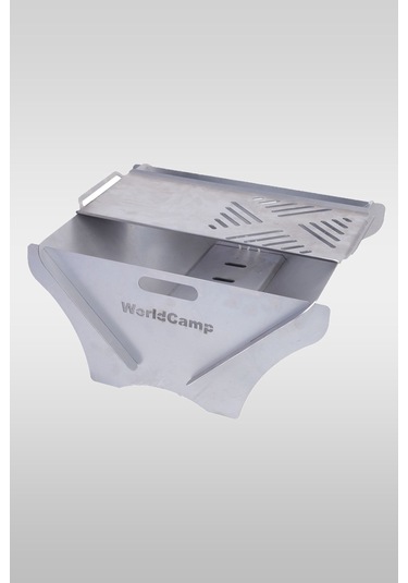 Duble Boy Portatif Mangal Ateş Kutusu Gri