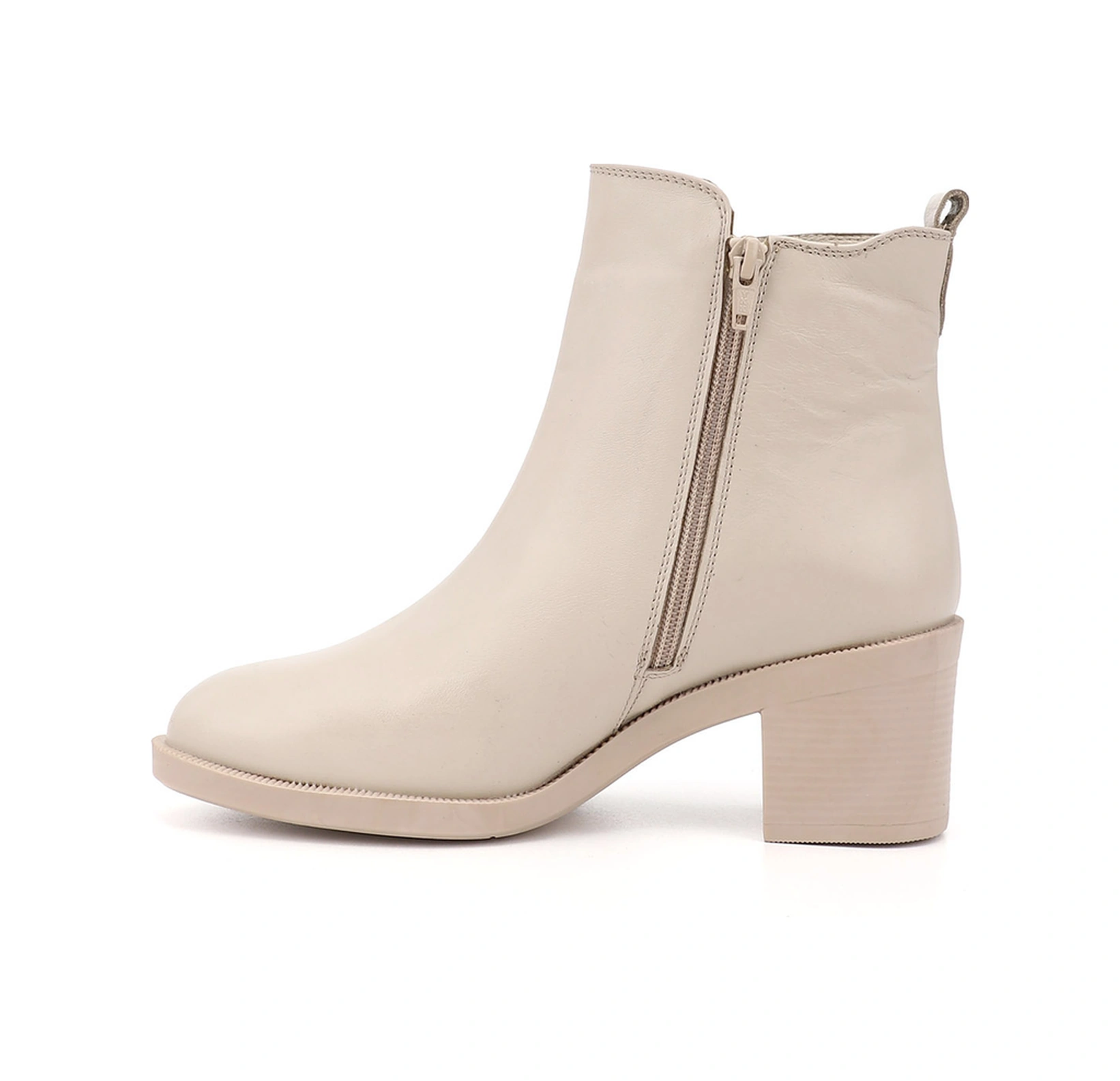 Gönderi R Kadın Bej Fermuarlı Kalın Topuklu Hakiki Deri Bot Gkzb13453428 Bej