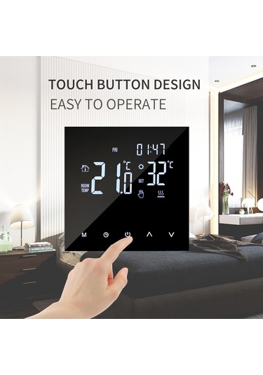 Ximistore9 Akıllı Programlanabilir Termostat - Wifi Destekli, Su & Gaz Kazanı Ve Yerden Isıtma Kontrolü 3a/16a