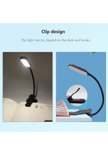 Youtek Kitap Işığı Usb Şarjlı - Dokunmatik Anahtar, 3 Seviye Parlaklık, Esnek Işık Tüpü, Gece Işığı Modu, 600mah Dahili Batarya Siyah