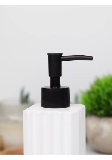 Denezo Sıvı Sabun İçin Seramik Dozajlayıcı, Banyo Dispanseri 211382803 Beyaz