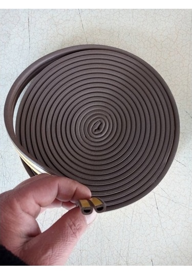 12 Mt Kauçuk Kendinden Yapışkanlı Kapı Ve Pencere Bandı - Kahve