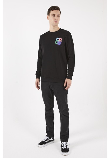 The Colour Siyah O-yaka Sweatshırt Siyah