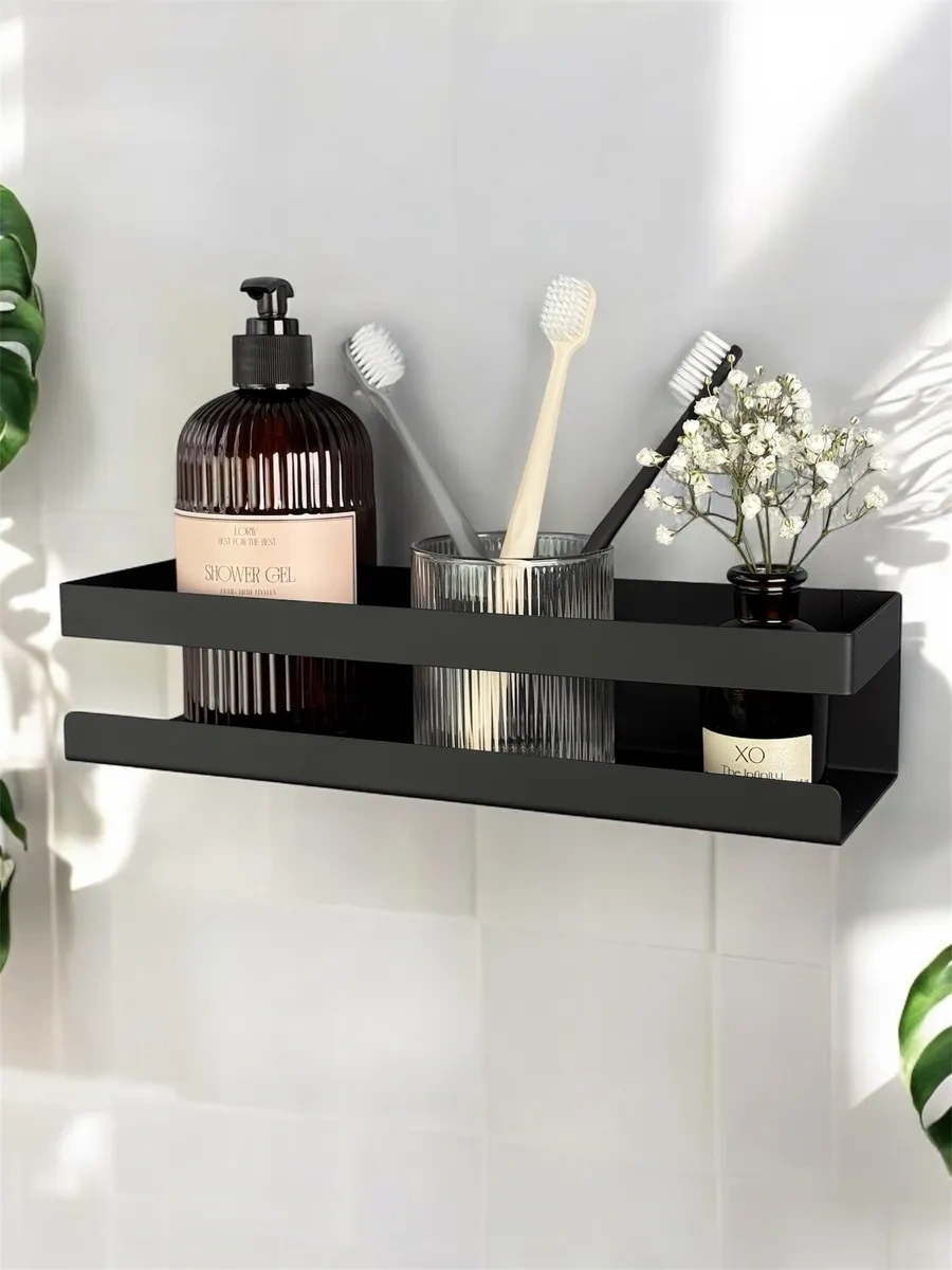 Osmos Inzınırıng Delme Gerektirmeyen Banyo Rafı 330847388 Siyah