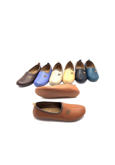 Umut Hakiki Deri Hac Umre Tavaf Patiği Ve Ev Ayakkabısı Taba