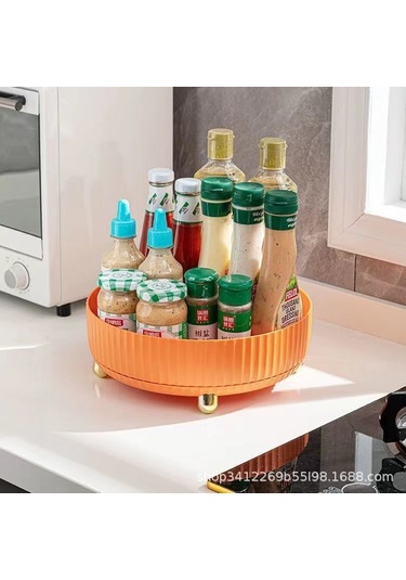 Yunboo Beyaz Ev Ofis Mutfak Plastik Döner Organizer Raf, Çeşitli Malzeme Saklama Kutusu, Ev Dekorasyonu Gereci Beyaz