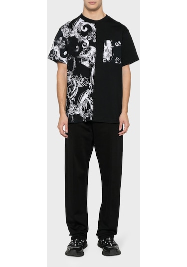 Versace Jeans Couture Erkek T Shirt 76gah611 Js287 899 Siyah Versace Jeans Couture Erkek T Shirt 76gah611 Js287 899 Siyah