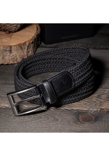 Pierre Cardin Multi Renk Örgü Erkek Kemer En 3,5 Cm Pc-1745 Siyah