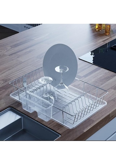 Geseus Home Tek Katlı Tabaklık Bulaşıklık Krom Kb003k Krom