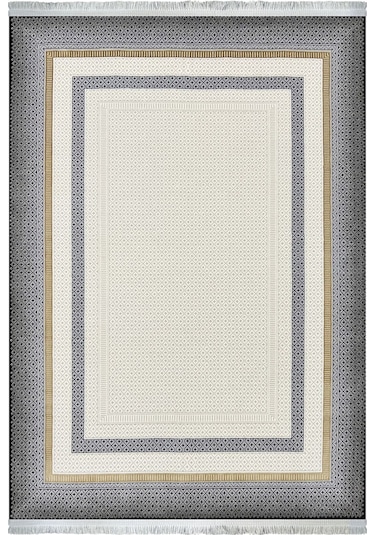 Woolen Halı Pera Akrilik Halı 4501 Grı Renkli