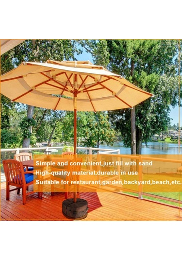 Aubyhe Siyah 900d Oxford Kumaş, 46x15cm, 8cm Delikli, Rulo Tasarım, Çadır & Şemsiye Sabitleyici, Toparlayıcı Kumaş, Dış Mekan Kullanıma Uygun, Hg0043